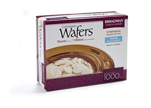 Broadman Round Communion Wafers, Cross Design (1,000)