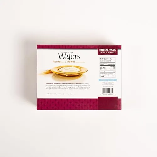 Broadman Round Communion Wafers, Cross Design (1,000) view 6