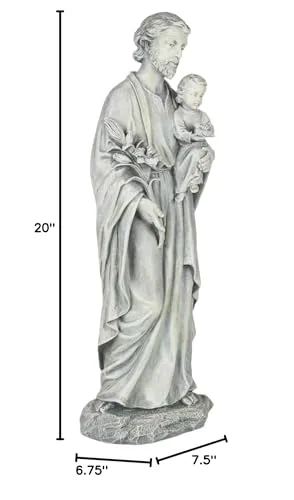 Joseph's Studio St. Joseph with Child, 20 in Garden Statue view 6