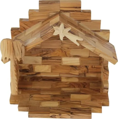 Small Olive Wood Nativity Set, 12 Pieces view 2