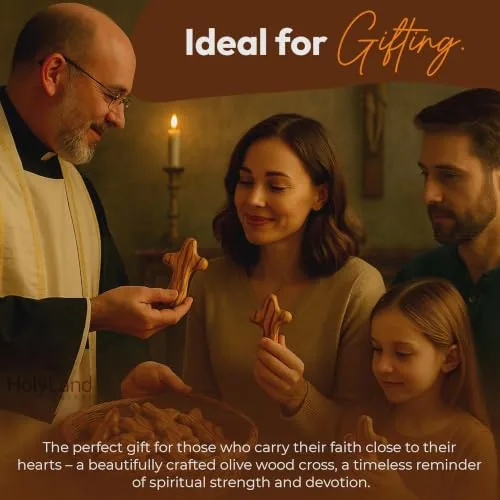Olive Wood Comfort Cross, 4 Inch, Single view 3