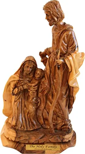 Holy Family Olive Wood Statue, 11 Inch view 3