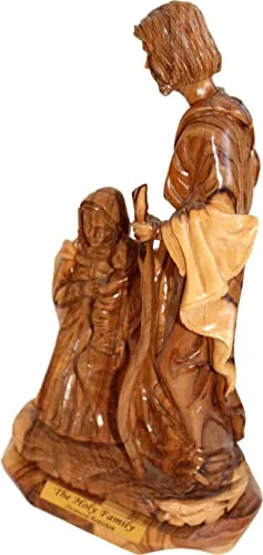 Holy Family Olive Wood Statue, 11 Inch view 2
