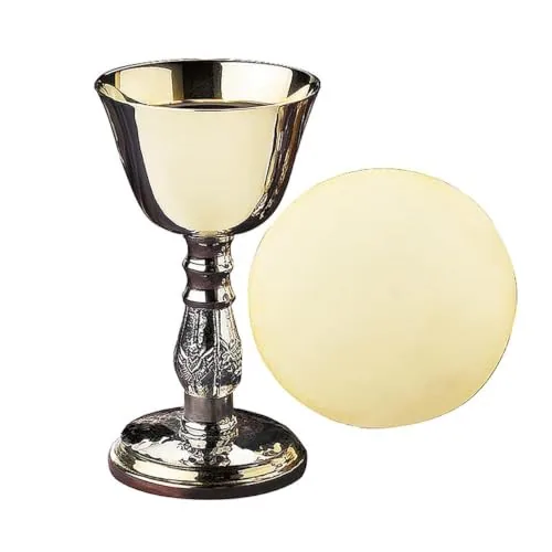 Sudbury Two-Tone Antique Silver Chalice and Paten, 5 oz view 2