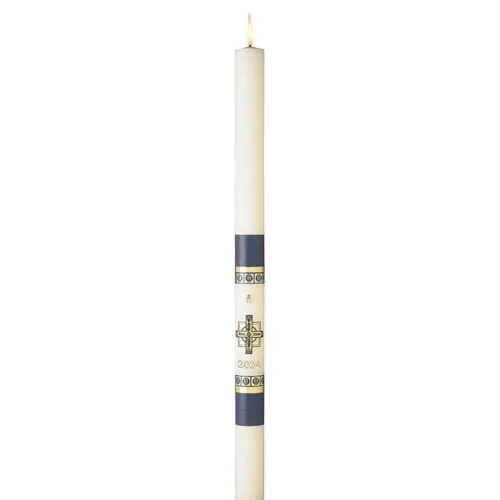 Will & Baumer Alpha Omega Paschal Candle, 2 1/2 x 36 in