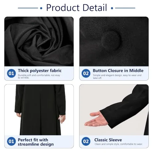 IvyRobes Roman Cassock, Nine Wrapped Buttons view 2