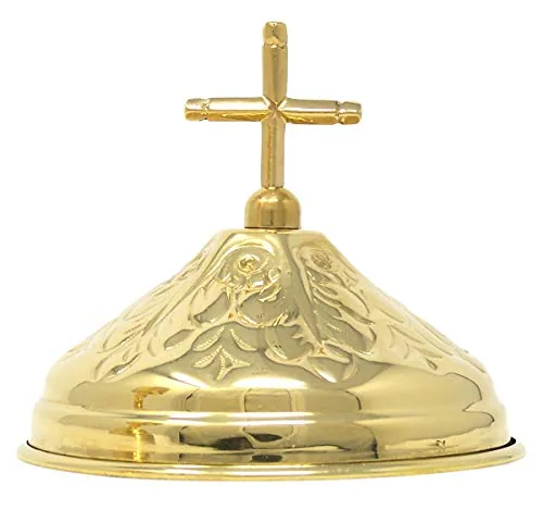 Needzo Solid Brass Ciborium with Cross Lid, 10 in view 3