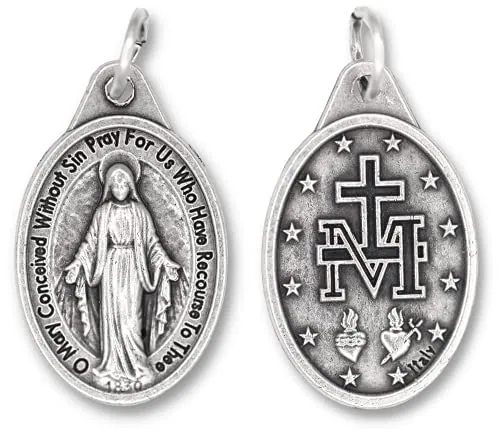Caritas et Fides Miraculous Medals, 1 in, Pack of 25
