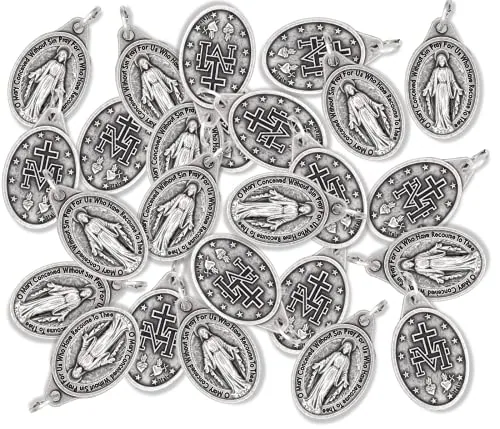 Caritas et Fides Miraculous Medals, 1 in, Pack of 25 view 2