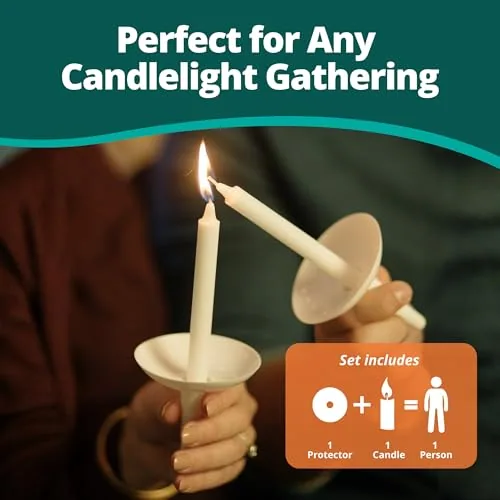 Concordia 5 in Candles with Plastic Holders, Set of 1000 view 5