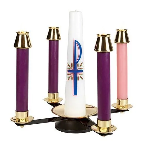 Sudbury Wrought Iron and Brass Advent Wreath, 18 in