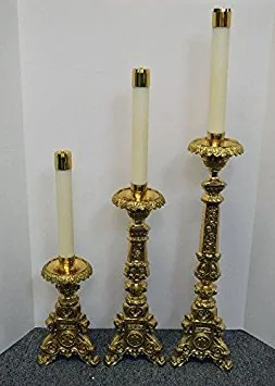 Classical Church Goods Brass Altar Candlestick, 18 in view 6
