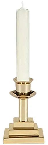 Will & Baumer Square Base Brass Candlesticks, Set of 2 view 2