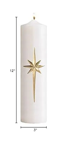 Will & Baumer Bright Morning Star Christ Candle, 3 x 12 in