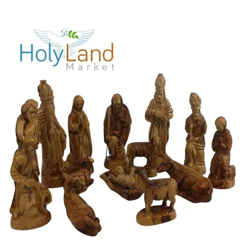 Extra Large Olive Wood Nativity Set, 10.5 Inch Figures view 3