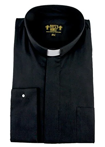 Mercy Robes Long-Sleeve Tab Collar Shirt, French Cuff view 2