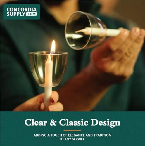 Concordia 5 in Candles with Clear Plastic Shields (250) view 4