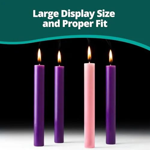 Concordia Stearin Advent Tapers, 12 x 1 1/2 in, Set of 4 view 6