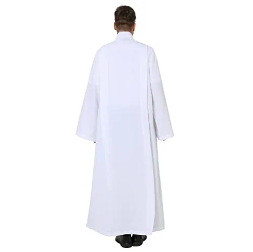 IvyRobes Front-Wrap Clergy Alb, Sized by Height