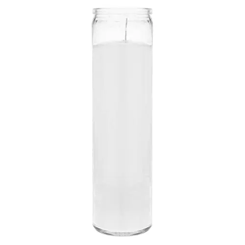 Mega Candles 2 x 8 in Glass Devotional Candles, 6 Count
