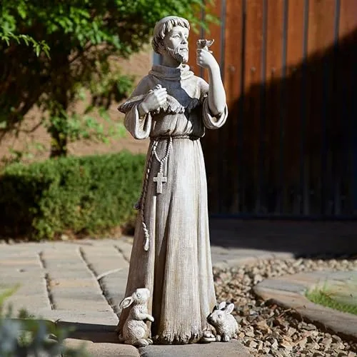 Avalon Gallery St. Francis with Bird and Rabbit, 24 in view 2