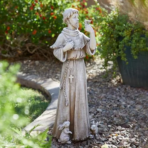 Avalon Gallery St. Francis with Bird and Rabbit, 24 in view 3