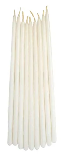 Cathedral Stearine Congregational Tapers, 9 in, Box of 100 view 2