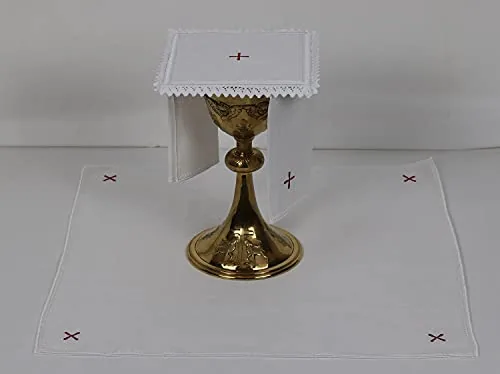 Church Atelier Linen Altar Set with Red Cross, 4 Pieces view 6