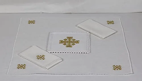 Church Atelier Linen Altar Set, Jerusalem Cross, 4 Pieces view 2
