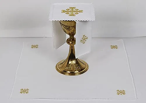 Church Atelier Linen Altar Set, Jerusalem Cross, 4 Pieces view 5