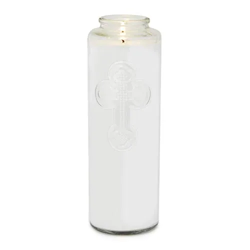 Root 5 to 7-Day Glass Prayer Candle with Embossed Cross view 5