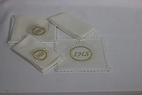 Church Atelier Linen Altar Set with IHS Monogram, 4 Pieces view 2