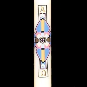 Refillable Paschal Candle Shell, 36 x 3 1/2 in, Design C