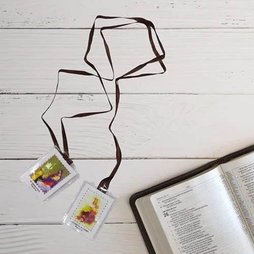 Needzo Brown Scapulars, Plastic-Encased, Pack of 12 view 4