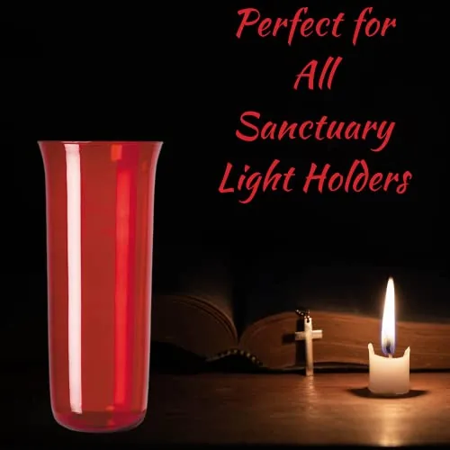 Needzo Red Glass Sanctuary Globe, 10 in, 4 in Inside
