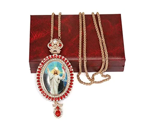 Gold-Plated Resurrection Pectoral Cross view 3