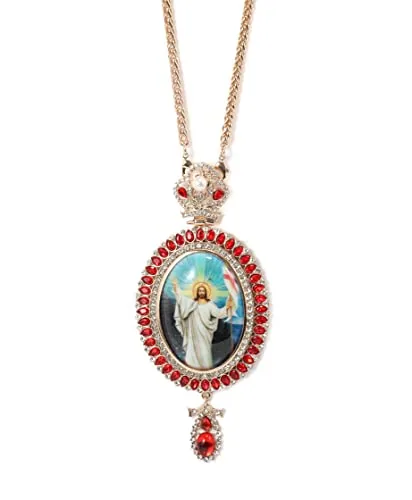 Gold-Plated Resurrection Pectoral Cross view 5
