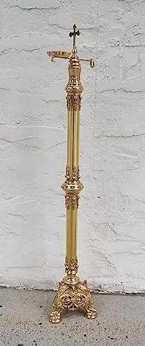 Classical Church Goods Baroque Brass Censer Stand, 58 in
