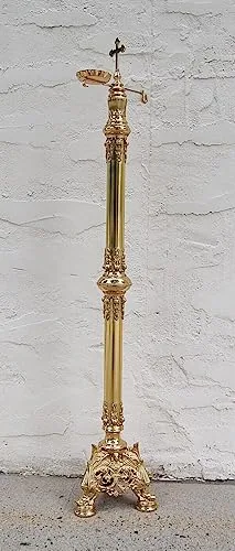 Classical Church Goods Baroque Brass Censer Stand, 58 in view 2