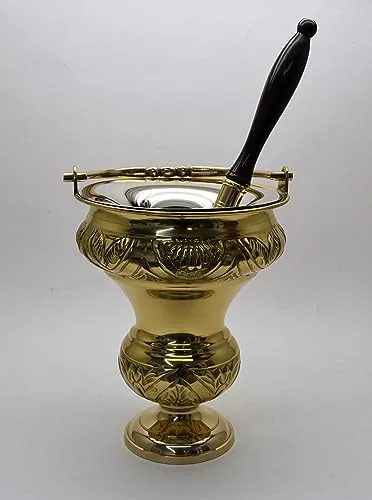 Classical Church Goods Compact Holy Water Pot with Liner view 2
