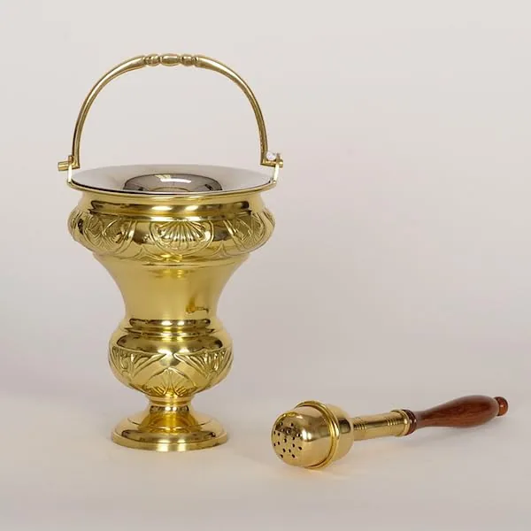 Classical Church Goods Compact Holy Water Pot with Liner view 5