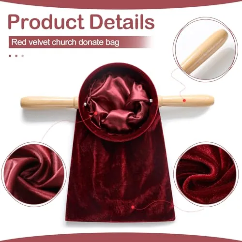 Tioncy Red Velvet Offering Bags, Set of 2 view 2