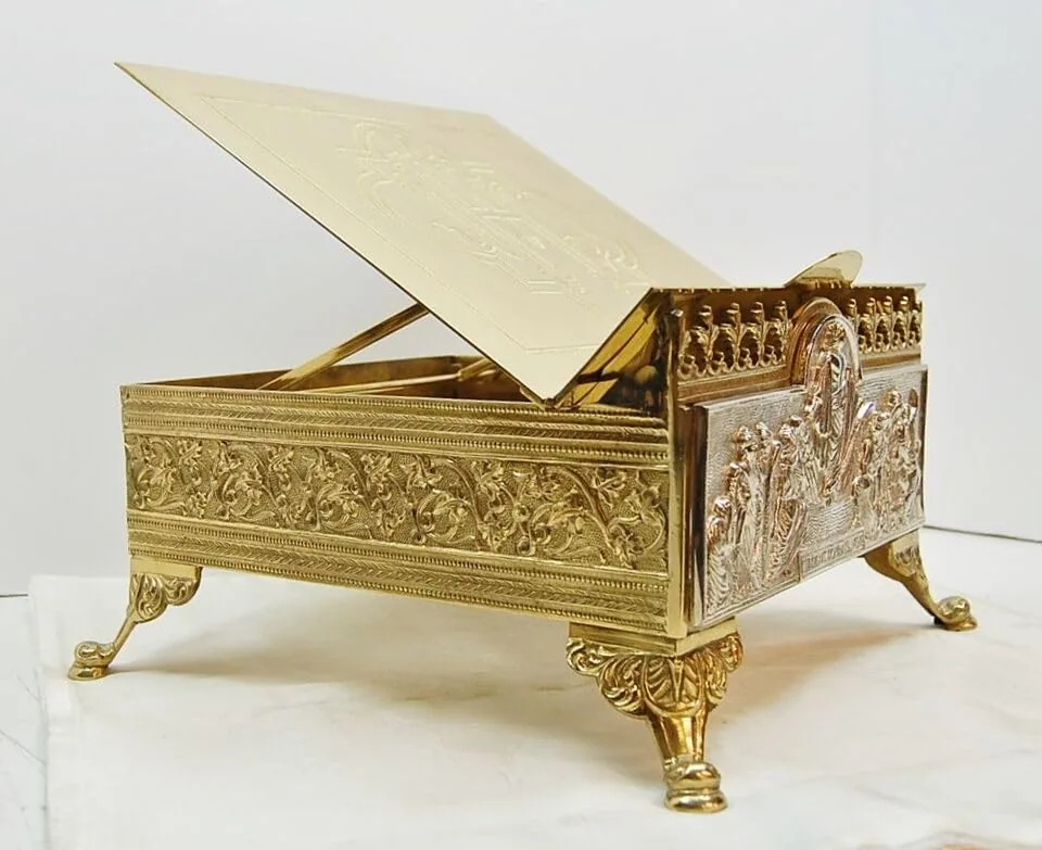 Classical Church Goods Adjustable Brass Missal Stand view 2