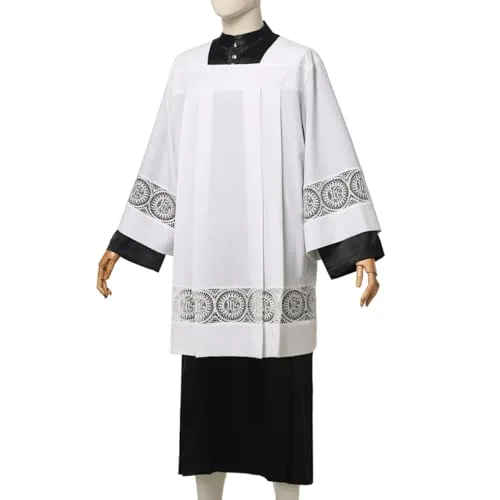 BLESSUME Lace Surplice and Black Cassock Set view 3