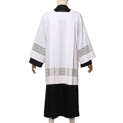 BLESSUME Lace Surplice and Black Cassock Set view 4