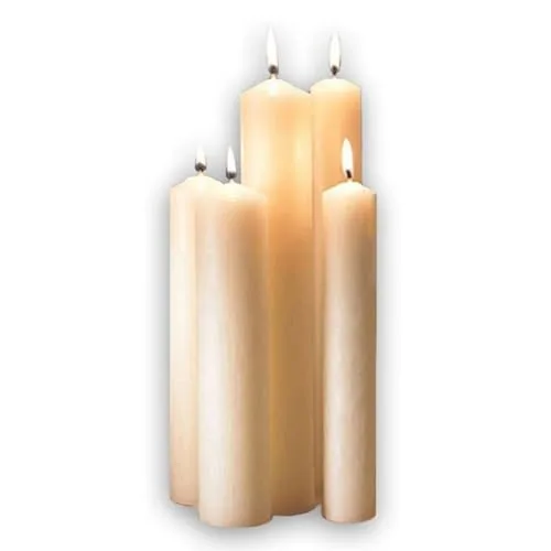 Trinity 51% Beeswax Altar Candles, 2 x 9 in, Pack of 2