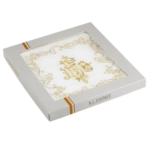 Trinity IHS Altar Linen Gift Set, 7 in Pall, Boxed view 3