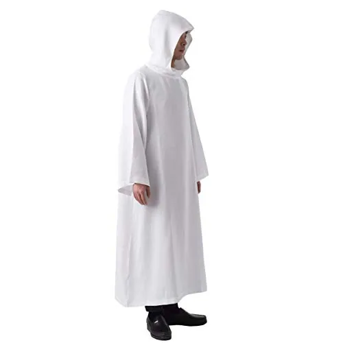BLESSUME Pleated Front-Wrap Alb With Cowl Hood view 2