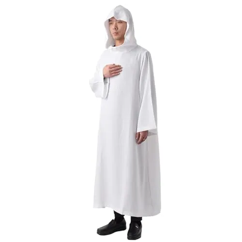 BLESSUME Pleated Front-Wrap Alb With Cowl Hood view 5
