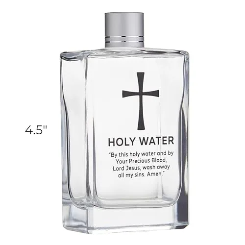 Needzo Glass Holy Water Bottle with Prayer, 3 oz view 2